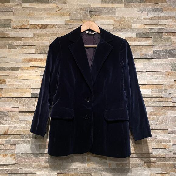 Rare Koret of California Velvet Blazer | Deep Navy, 1970s Union Made USA Vintage - Picture 1 of 7